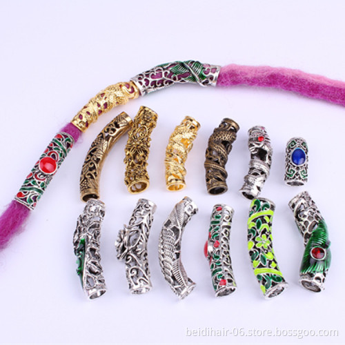 Hair Jewelry Rings Decorations Pendants Aluminum Dreadlocks Beads Metal Cuffs Hair Decorations Rings Accessories